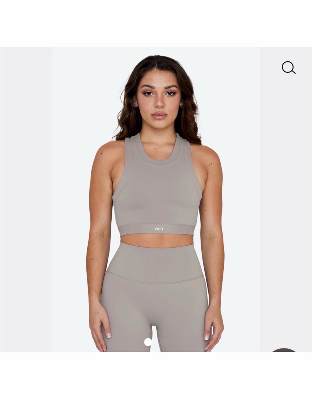 SET Active Sportbody Leggings and Bra Set in Taupe Size S